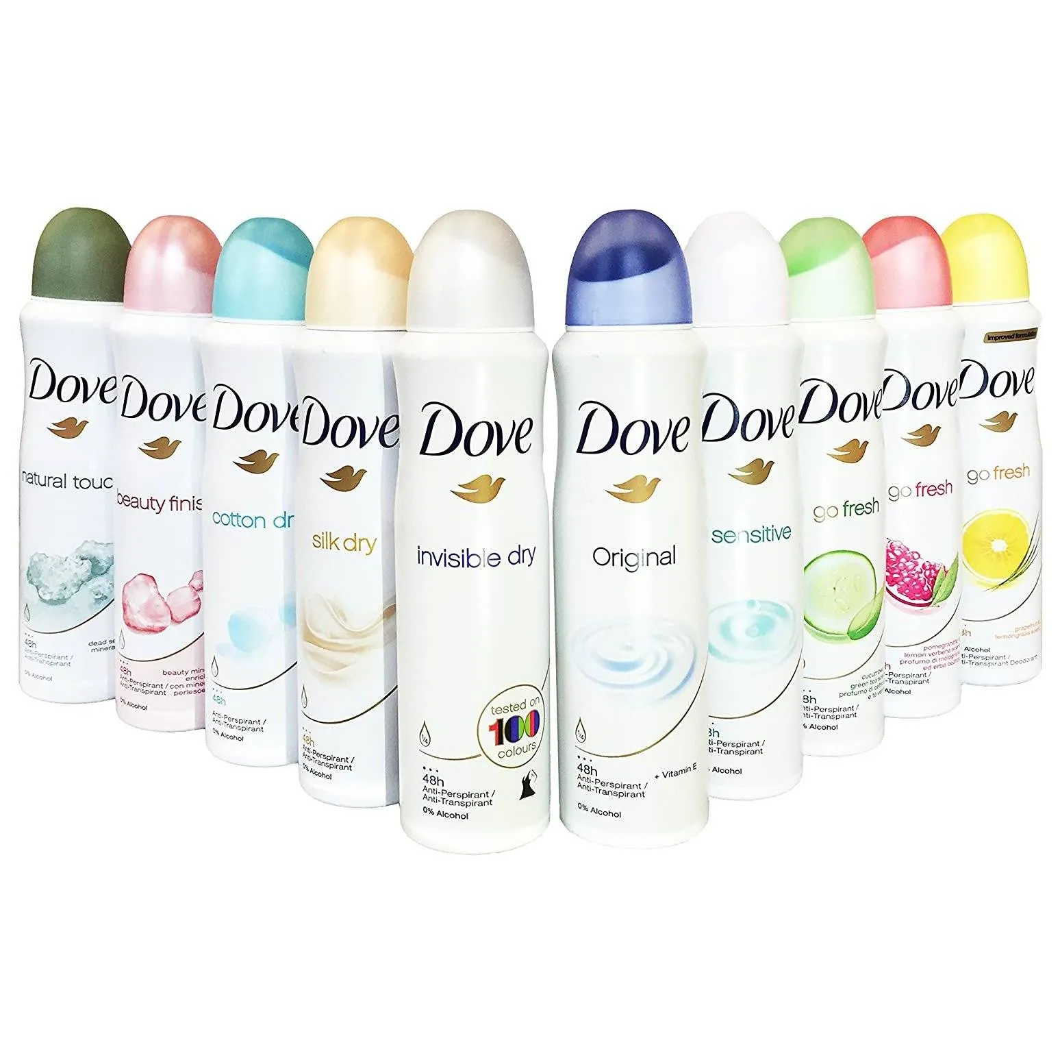 10-Pack: Dove Antiperspirant Spray Deodorant For Women 150 ml