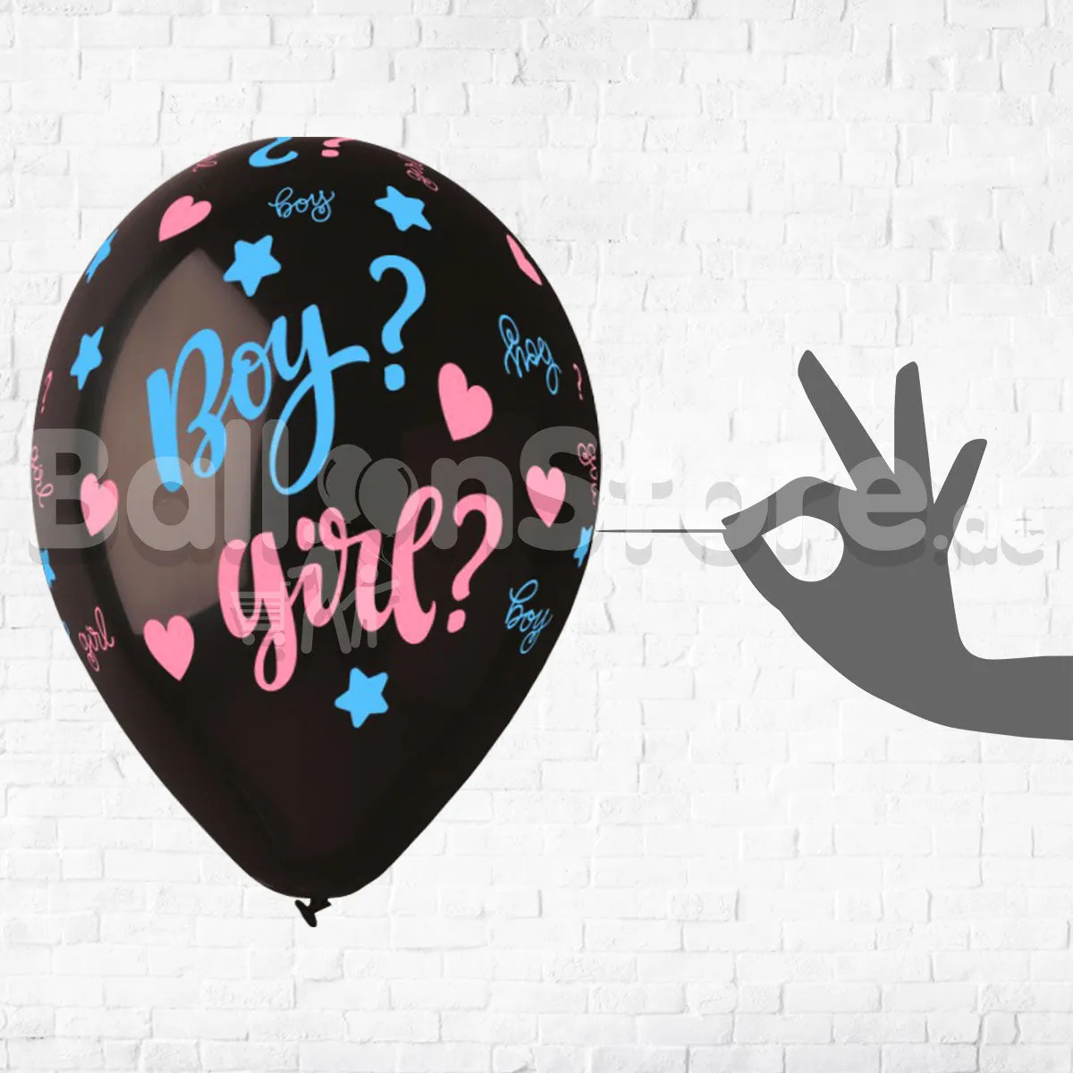 13inches Boy or Girl Gender Reveal Latex  Balloon with Confetti Inside