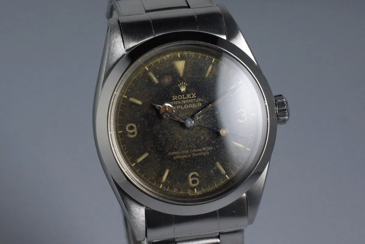 1962 Rolex Explorer 1 1016 Tropical Glossy Gilt Chapter Ring Dial