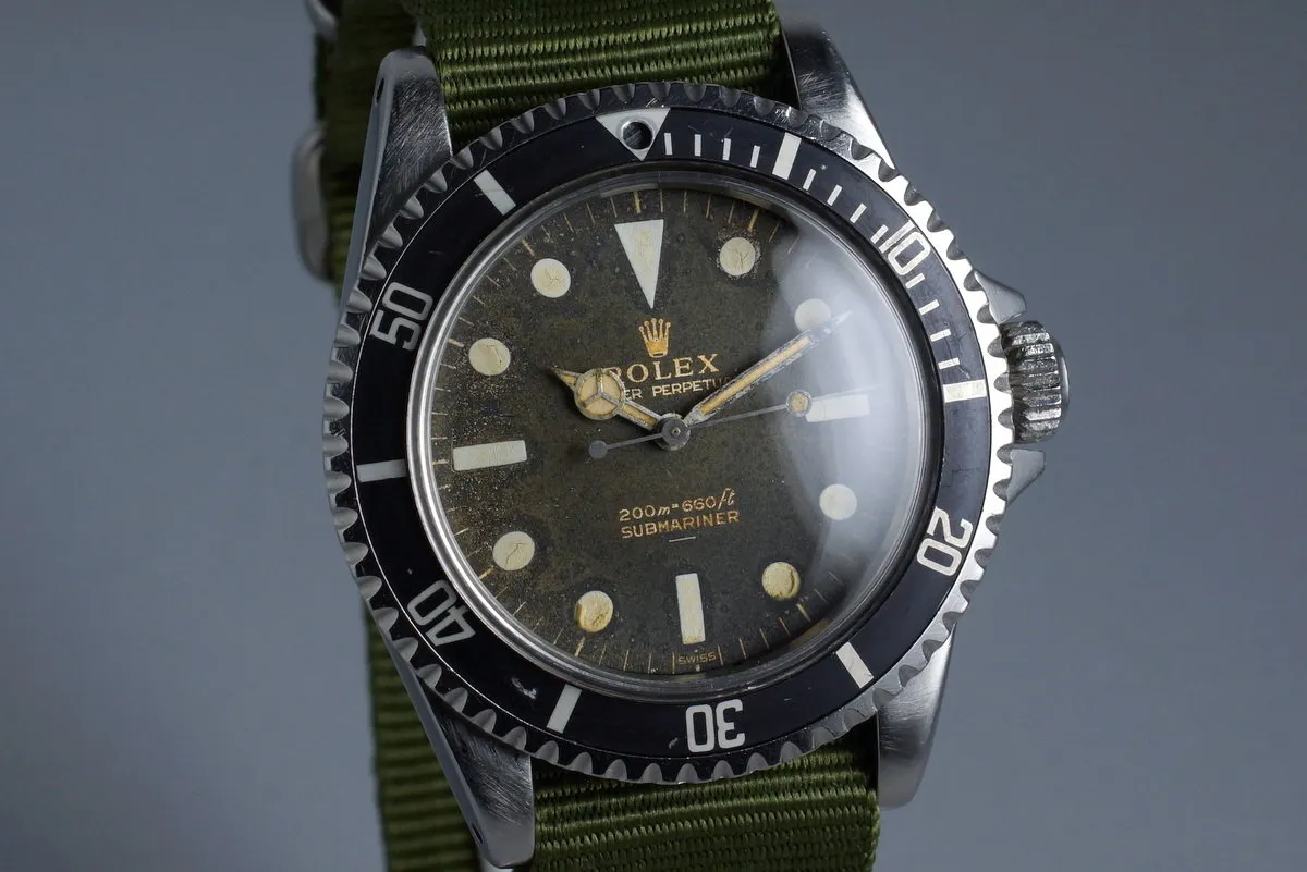 1963 Rolex Submariner 5513 PCG with Tropical Gilt UNDERLINE Dial