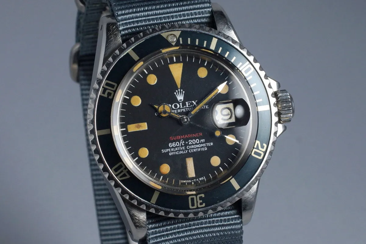 1972 Rolex Red Submariner 1680 Mark VI Dial