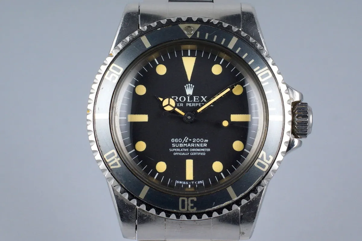 1972 Rolex Submariner 5512 4 Line Dial