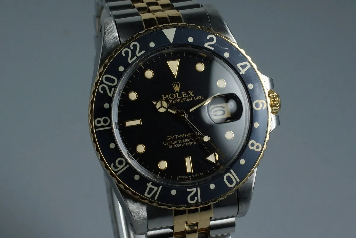 1985 Rolex Two Tone GMT 16753 with Box and Papers