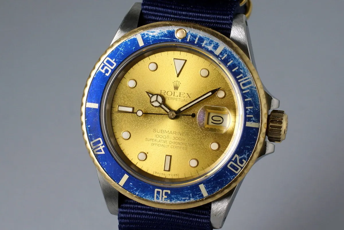 1987 Rolex Two Tone Submariner 16803 with Tropical Dial