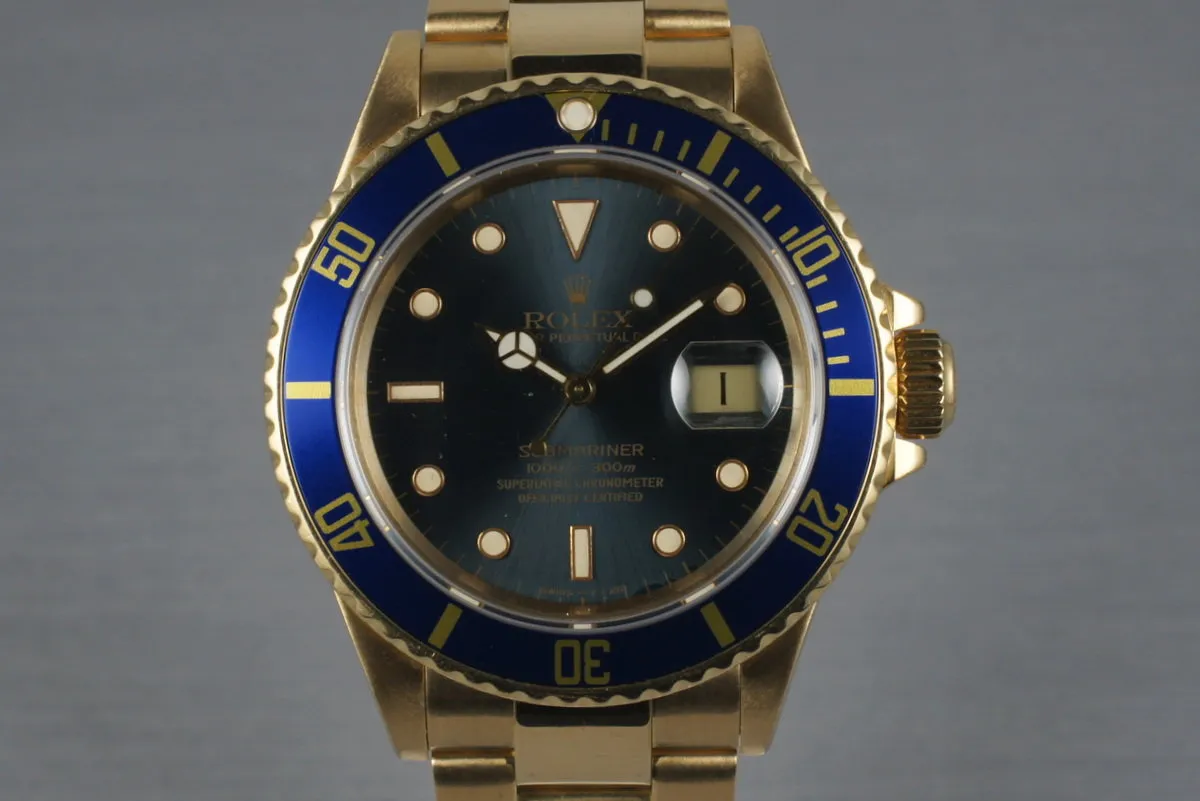 1989 Rolex 18K Submariner 16808