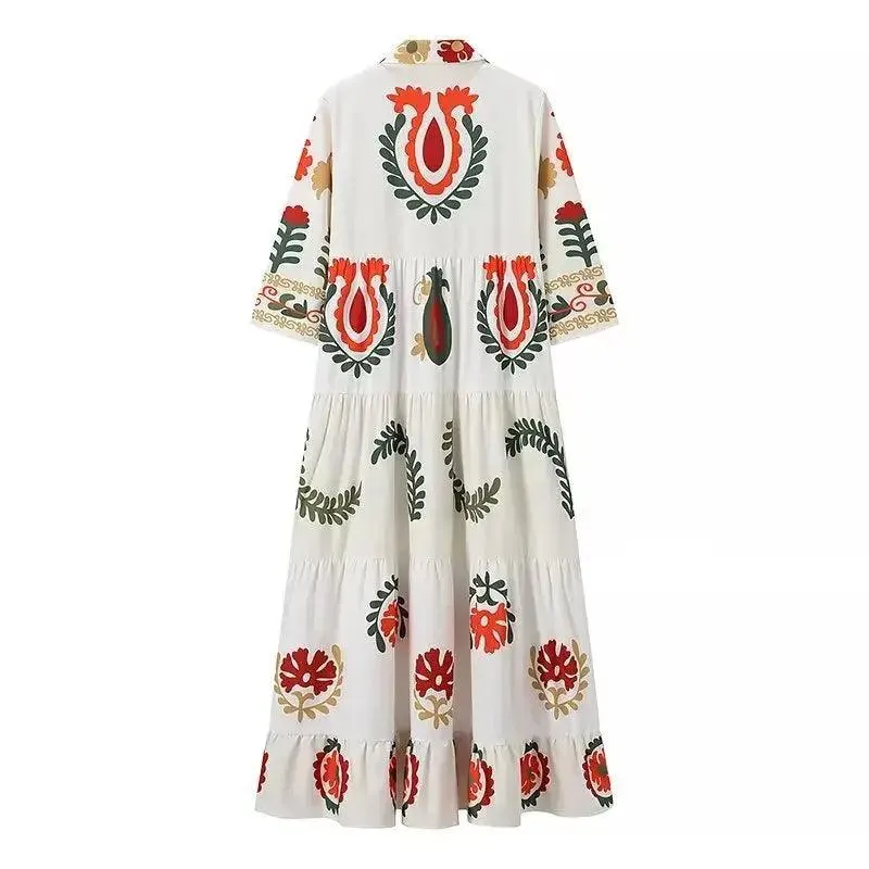 2024 Boho Summer Bliss Maxi Dress for Effortless Summer Style
