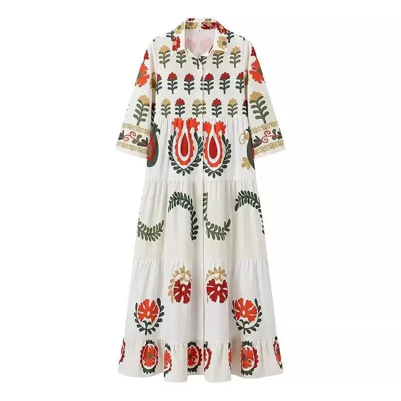 2024 Boho Summer Bliss Maxi Dress for Effortless Summer Style