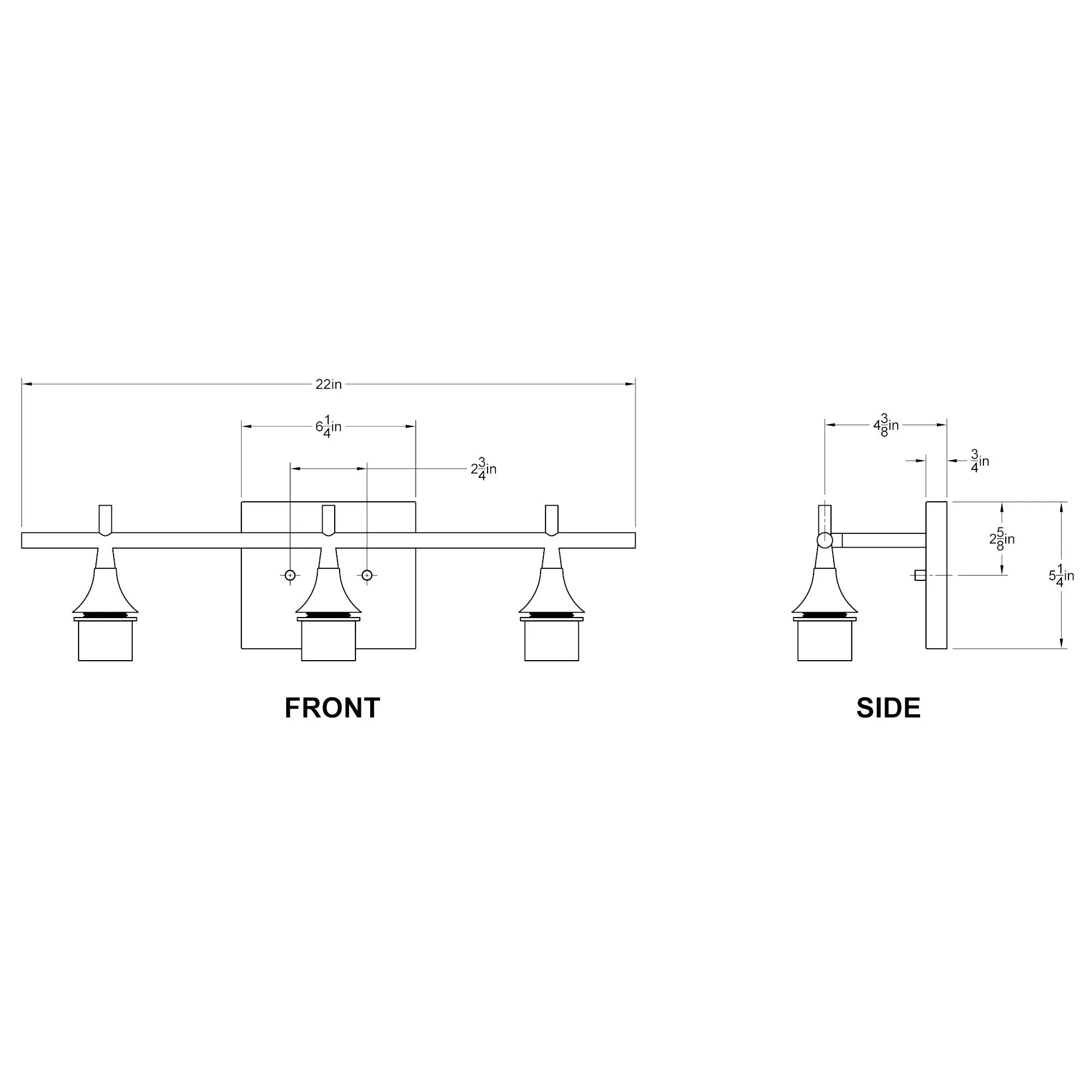 513 Swell: 3 Light Wall Vanity