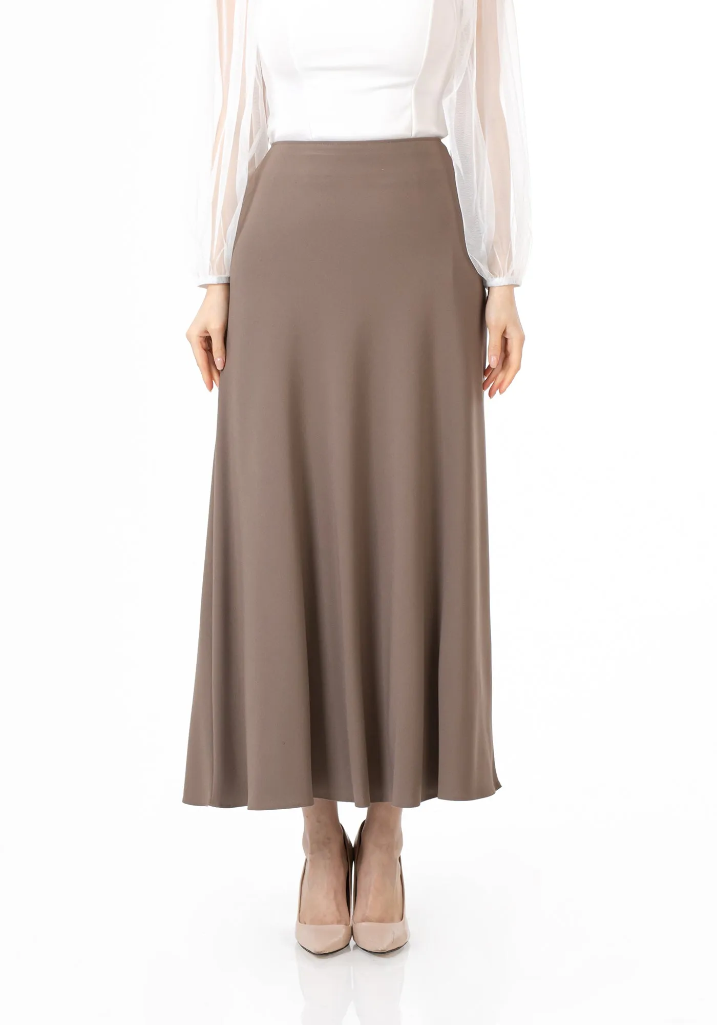 A-Line Style Comfy Maxi Dress Skirt - G-Line