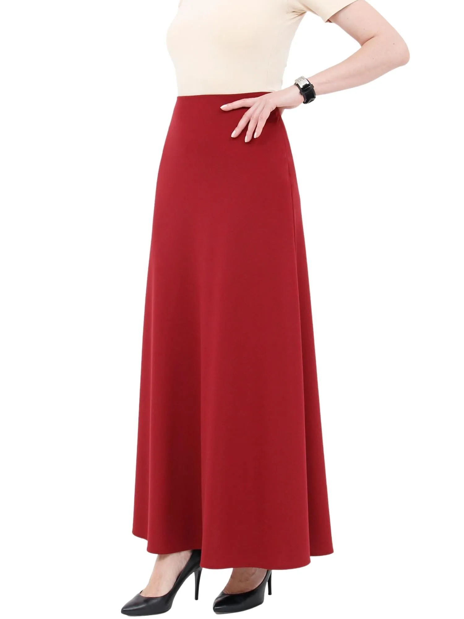 A-Line Style Comfy Maxi Dress Skirt - G-Line