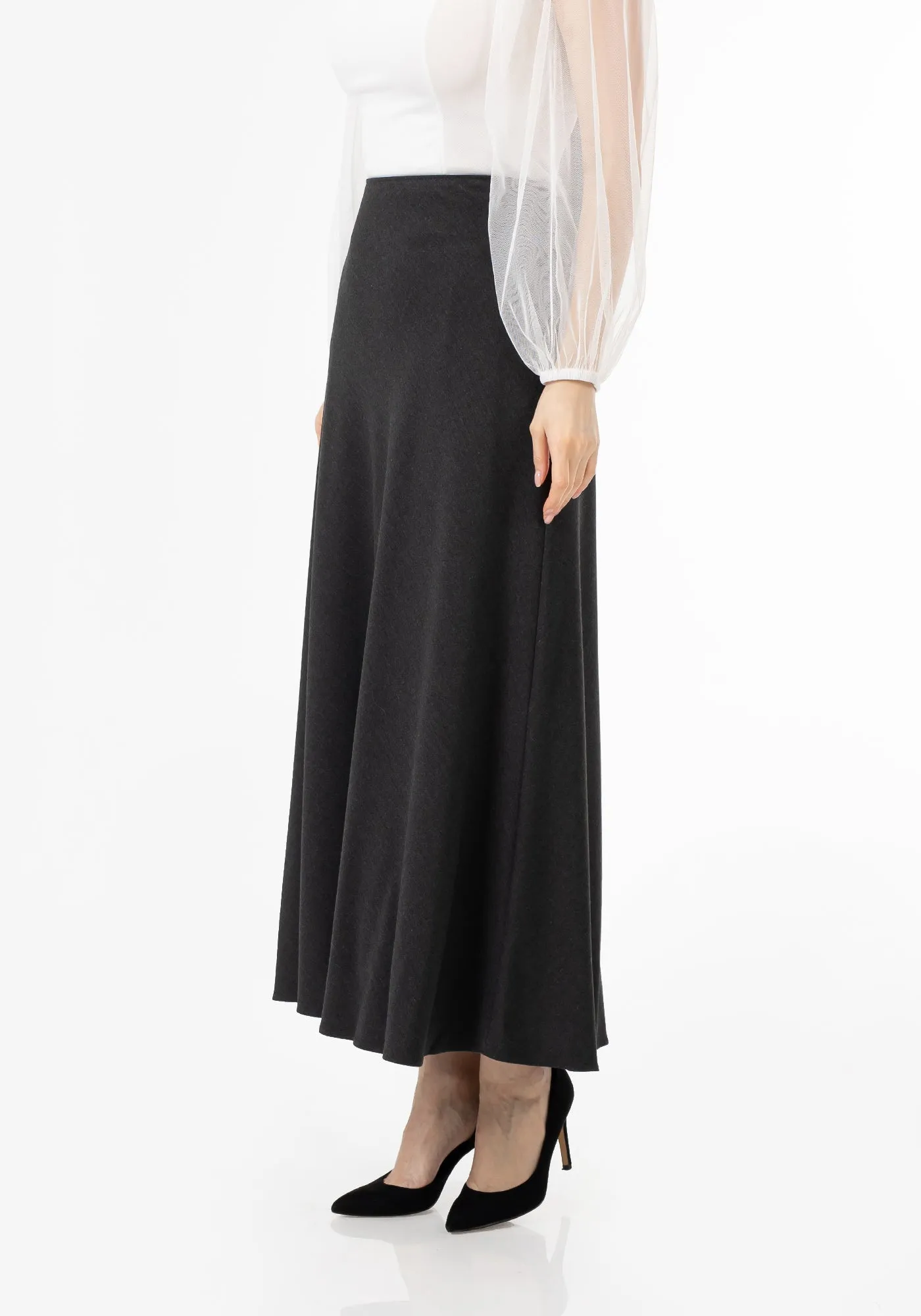 A-Line Style Comfy Maxi Dress Skirt - G-Line