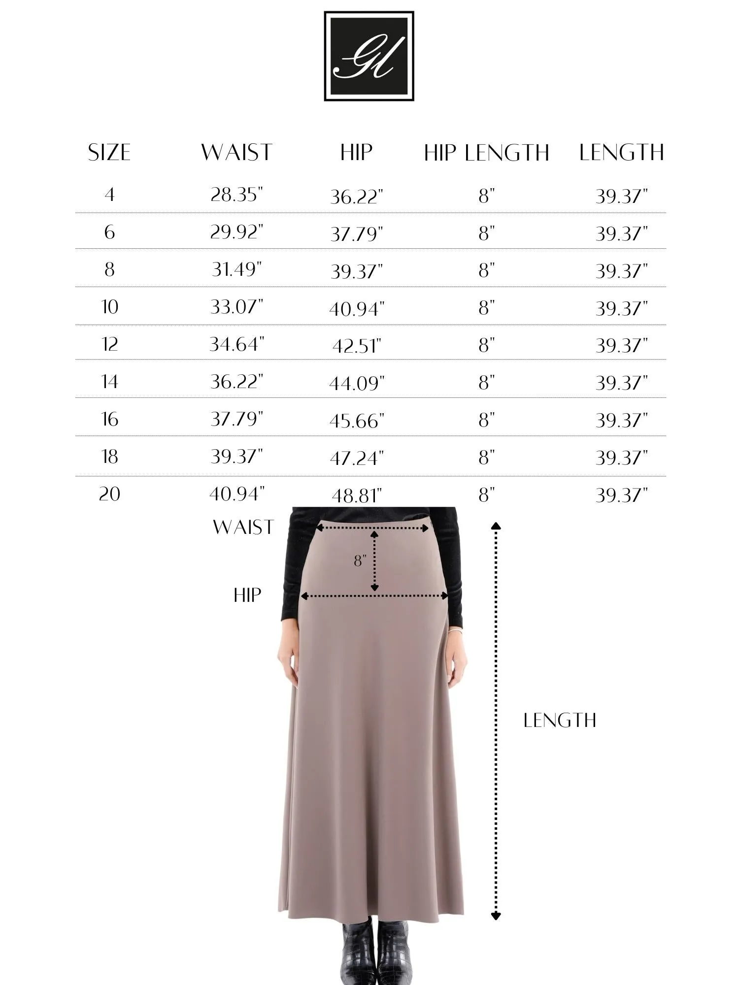 A-Line Style Comfy Maxi Dress Skirt - G-Line