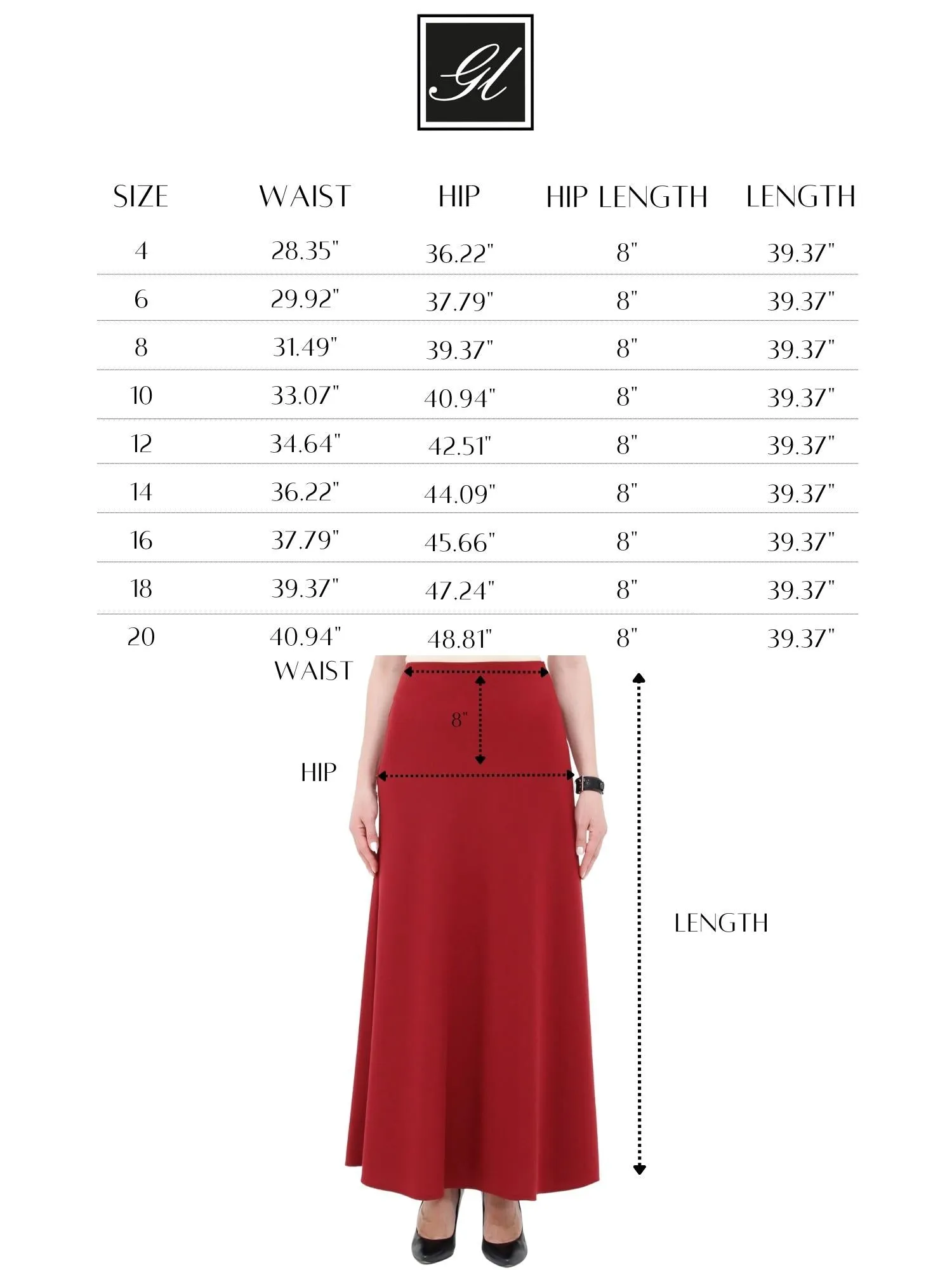 A-Line Style Comfy Maxi Dress Skirt - G-Line