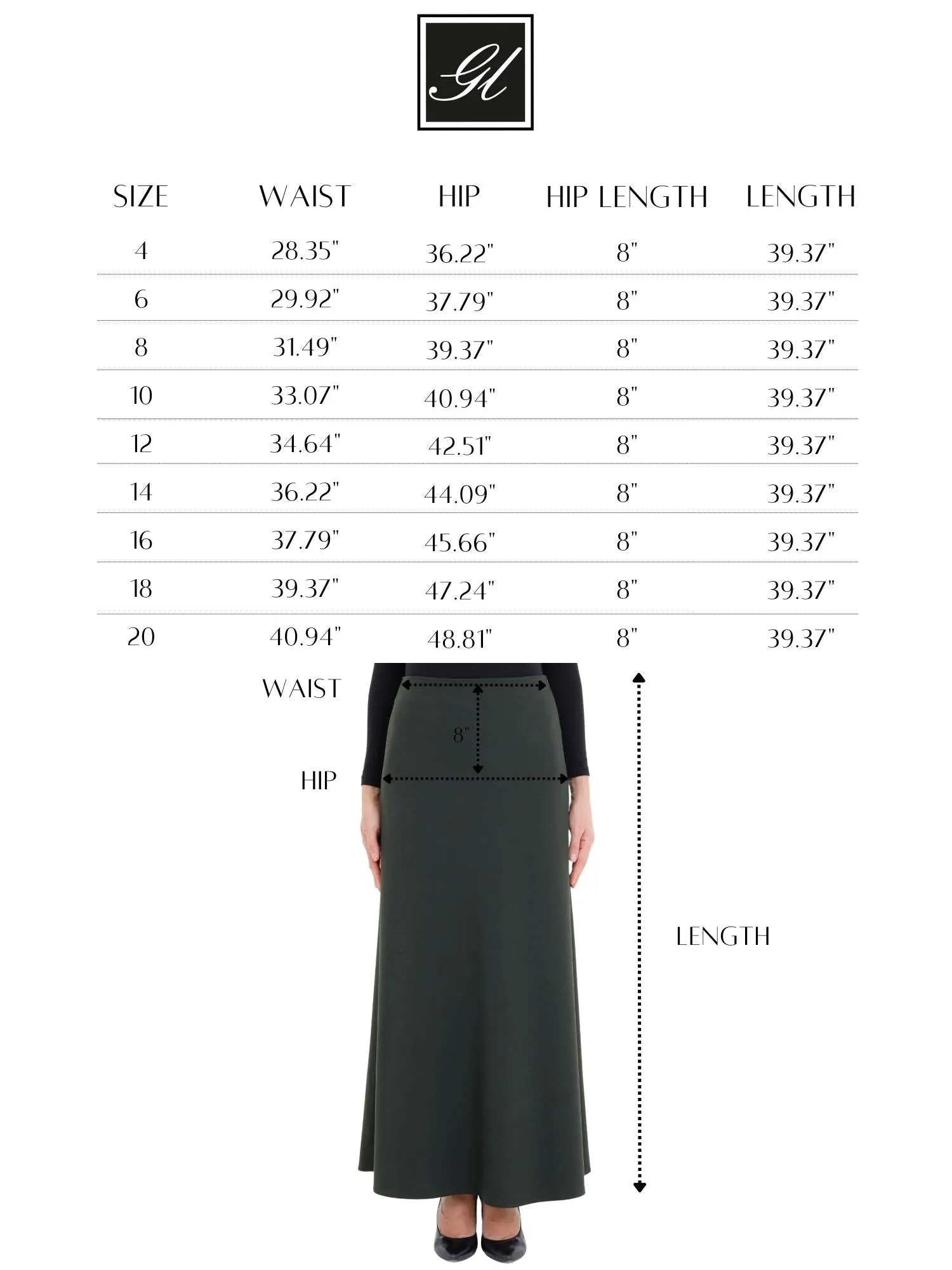 A-Line Style Comfy Maxi Dress Skirt - G-Line