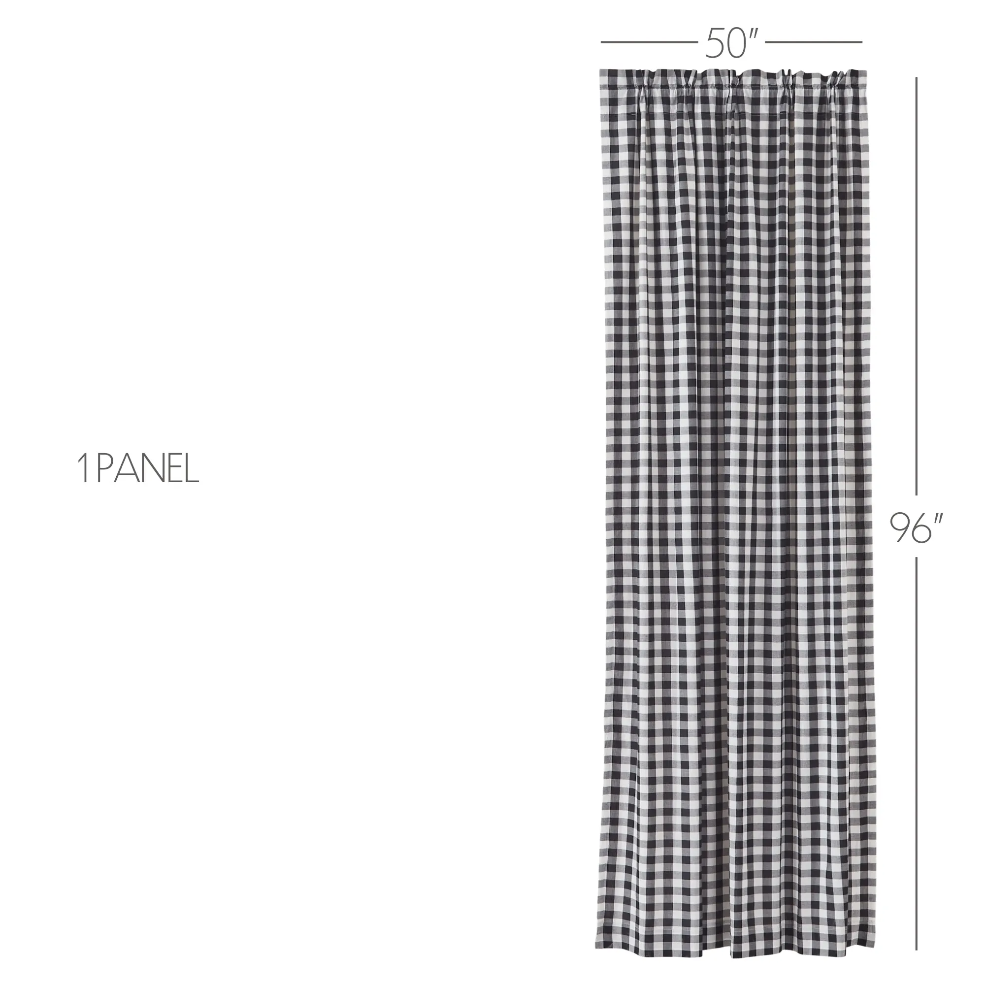 Annie Buffalo Black Check Panel 96x50