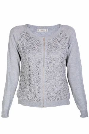 ARIADNA Grey Lace Cardigan