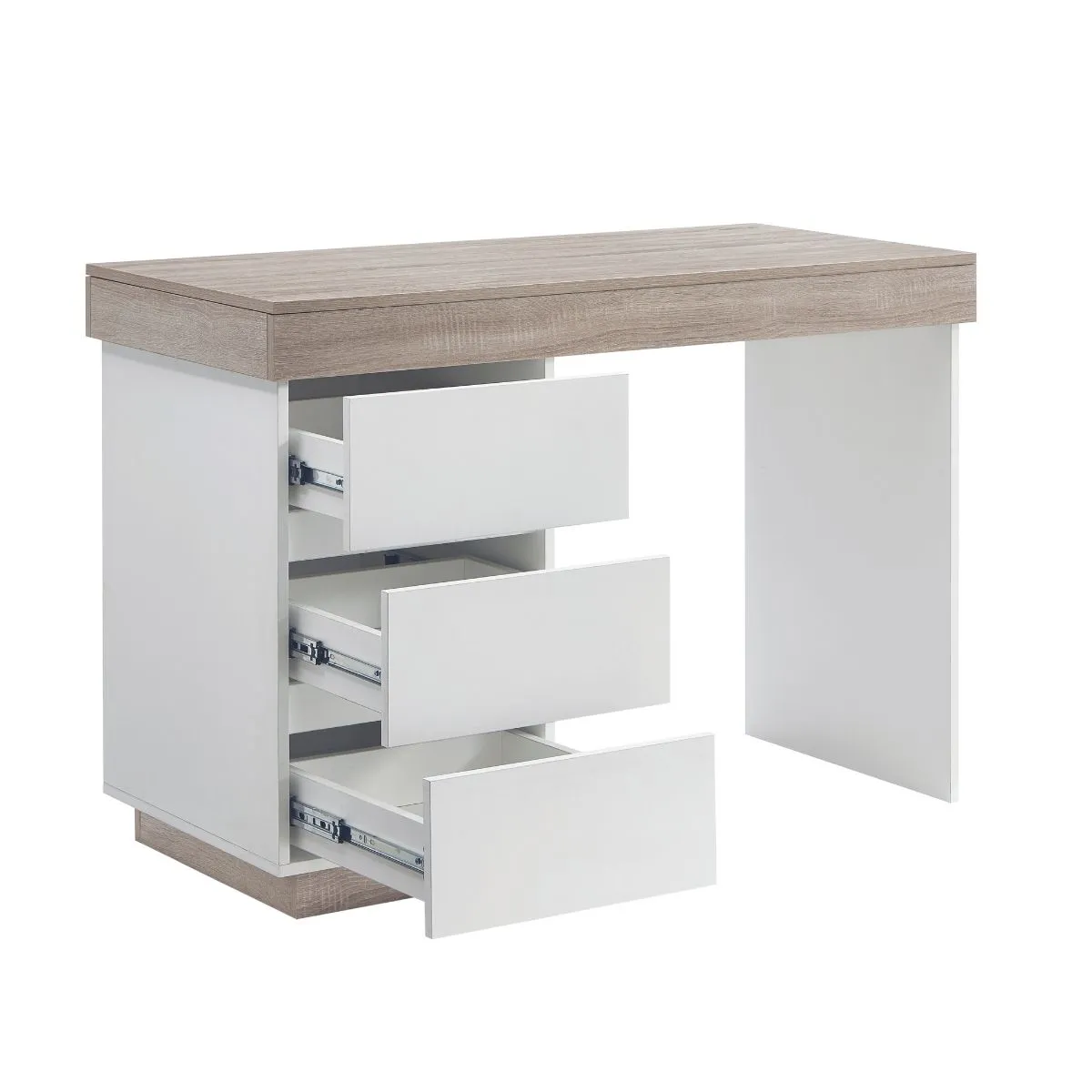 Ashley Coastal White Wooden Office Desk Study Table Workstation Shelf