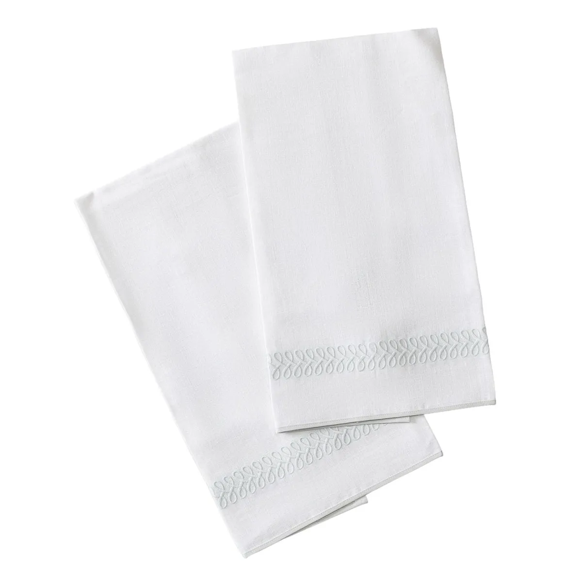 Astor Braid Silver Guest Towels by Matouk Schumacher