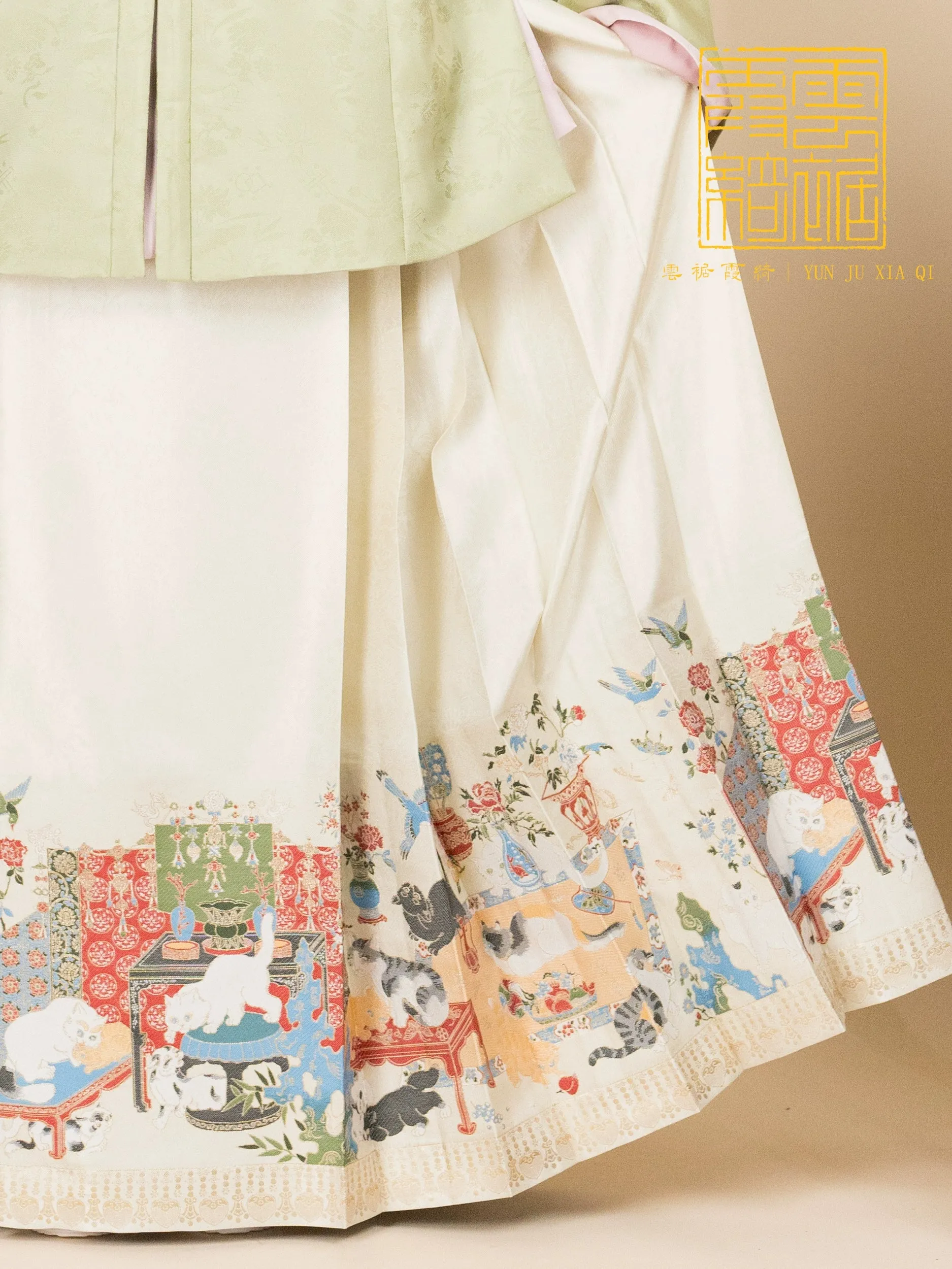 Baimao Fugui 百猫富贵 Hundred Wealthy Cats Mamian Skirt