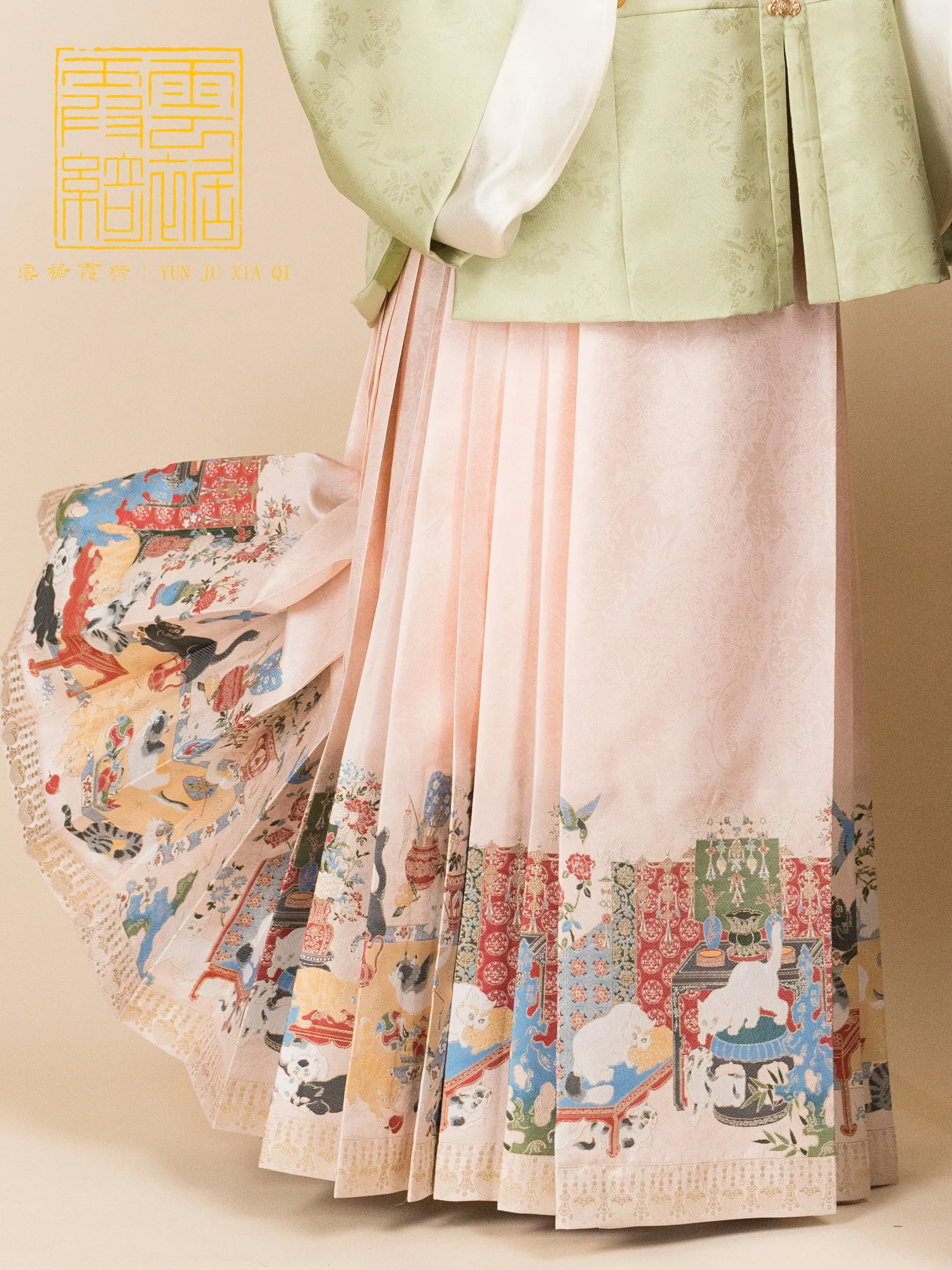 Baimao Fugui 百猫富贵 Hundred Wealthy Cats Mamian Skirt