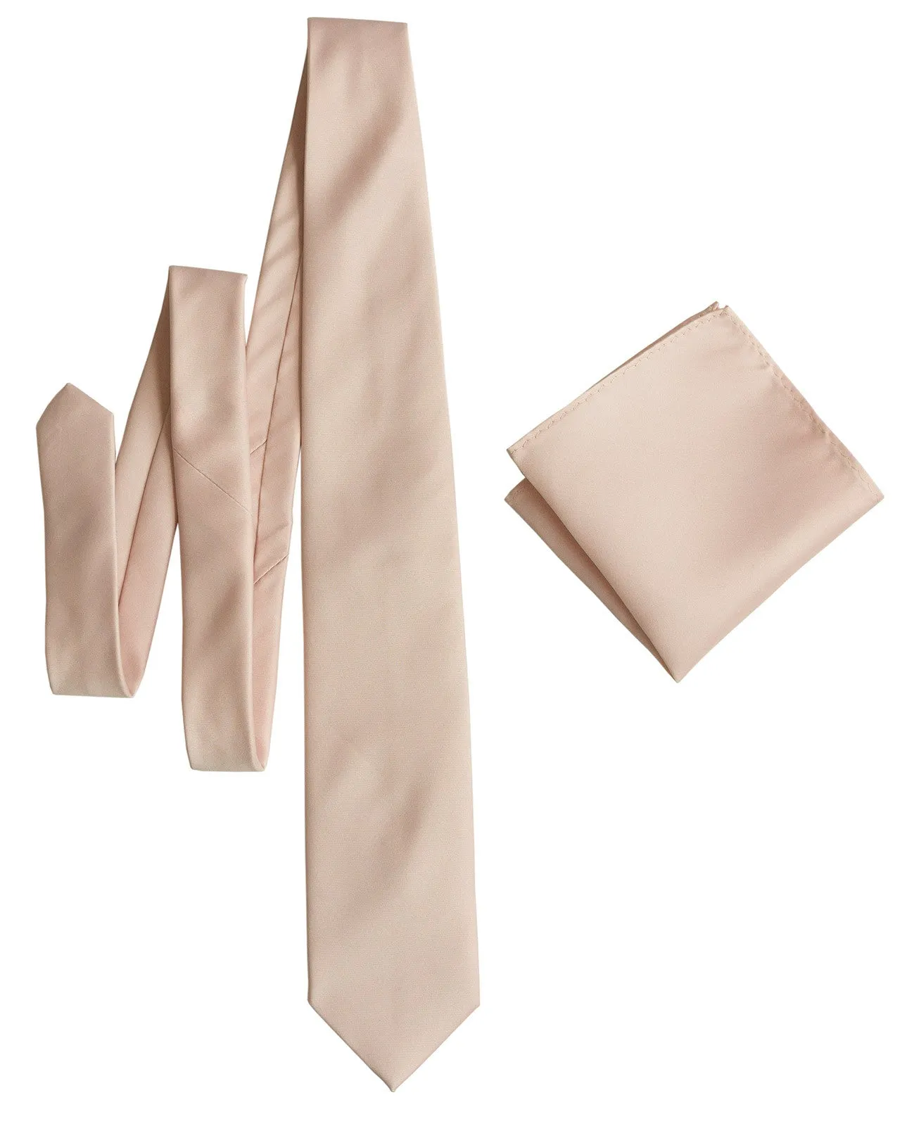 Ballet Pink Pocket Square. Solid Color Satin Finish, No Print