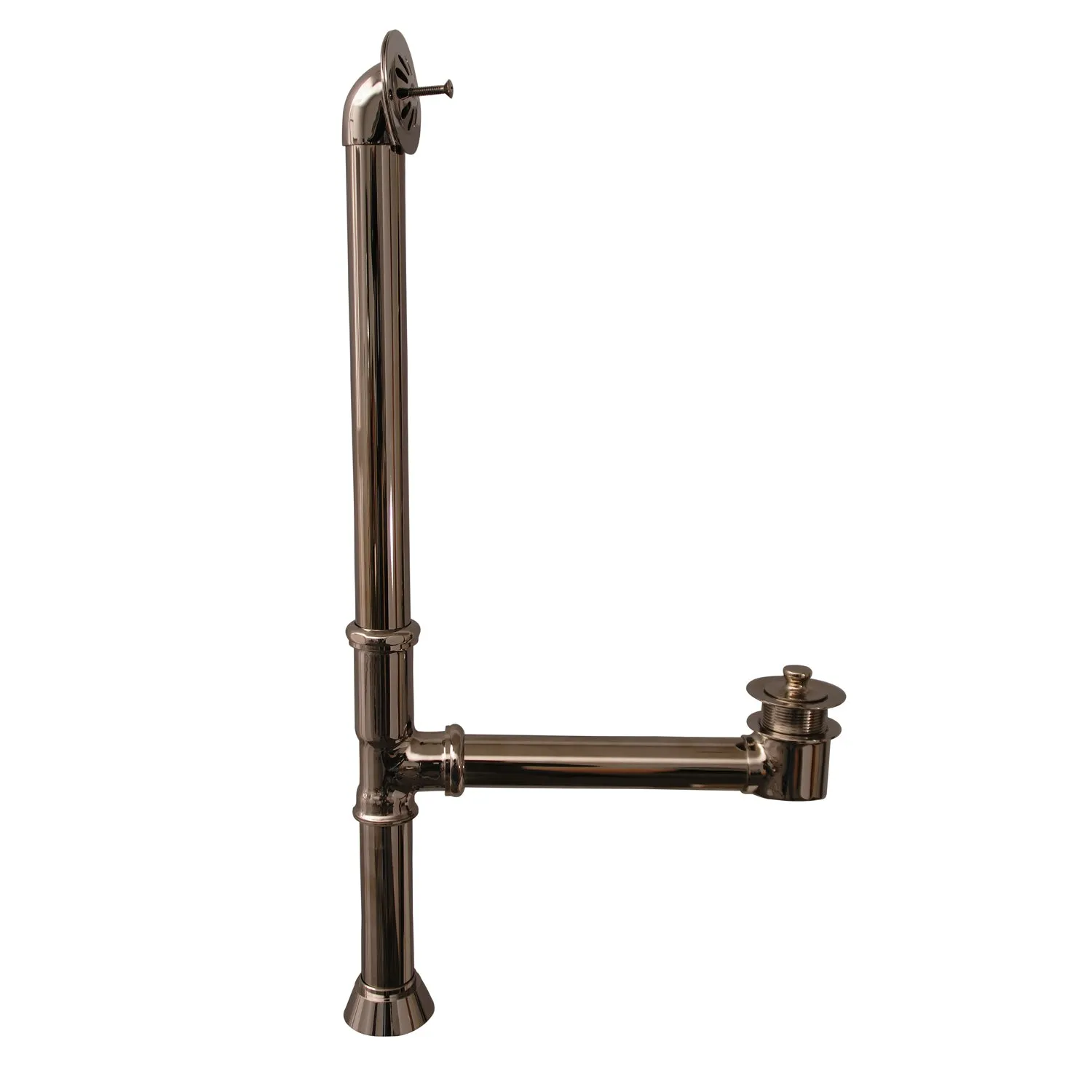 Bartlett 60" Cast Iron Roll Top Tub Kit-Polished Nickel Accessories