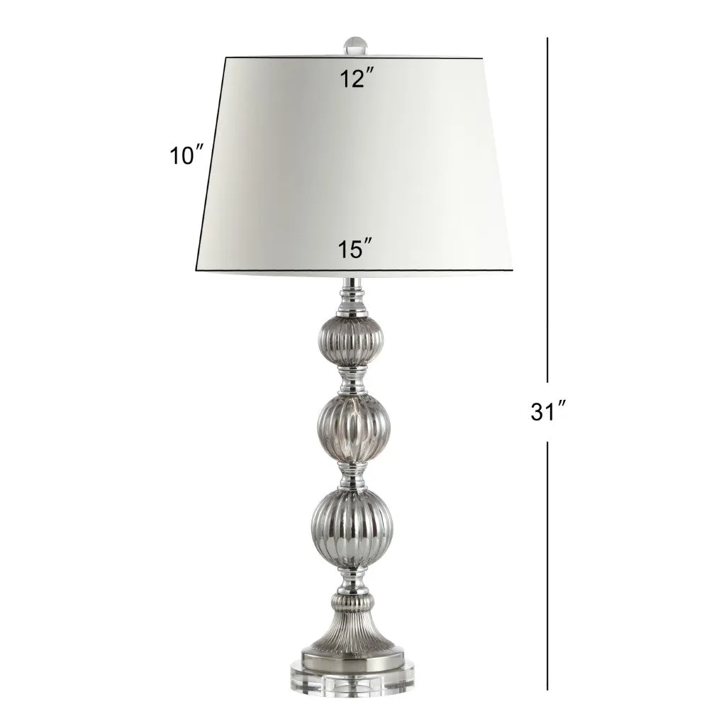 Belfast 31" Triple Sphere Glass/Crystal LED Table Lamp