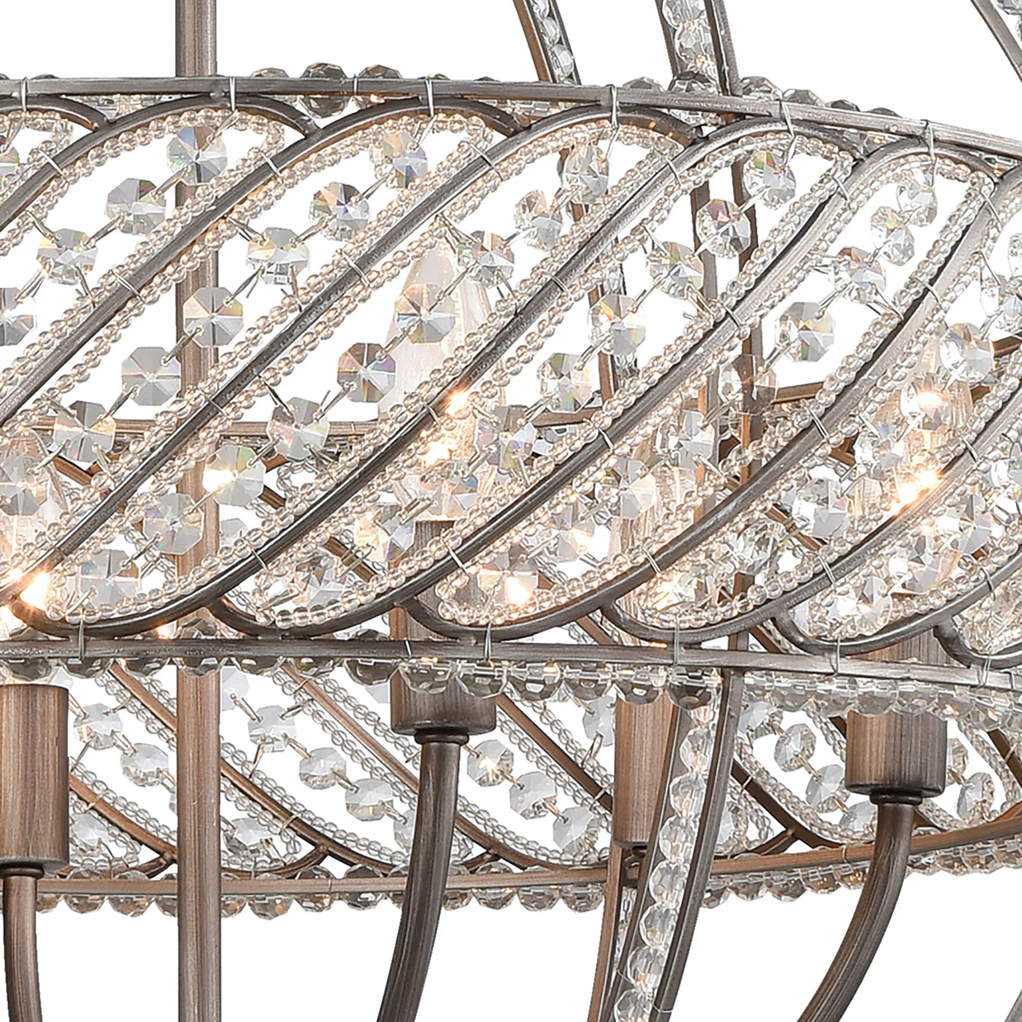 Bradington 23" 6 Light Chandelier in Weathered Zinc