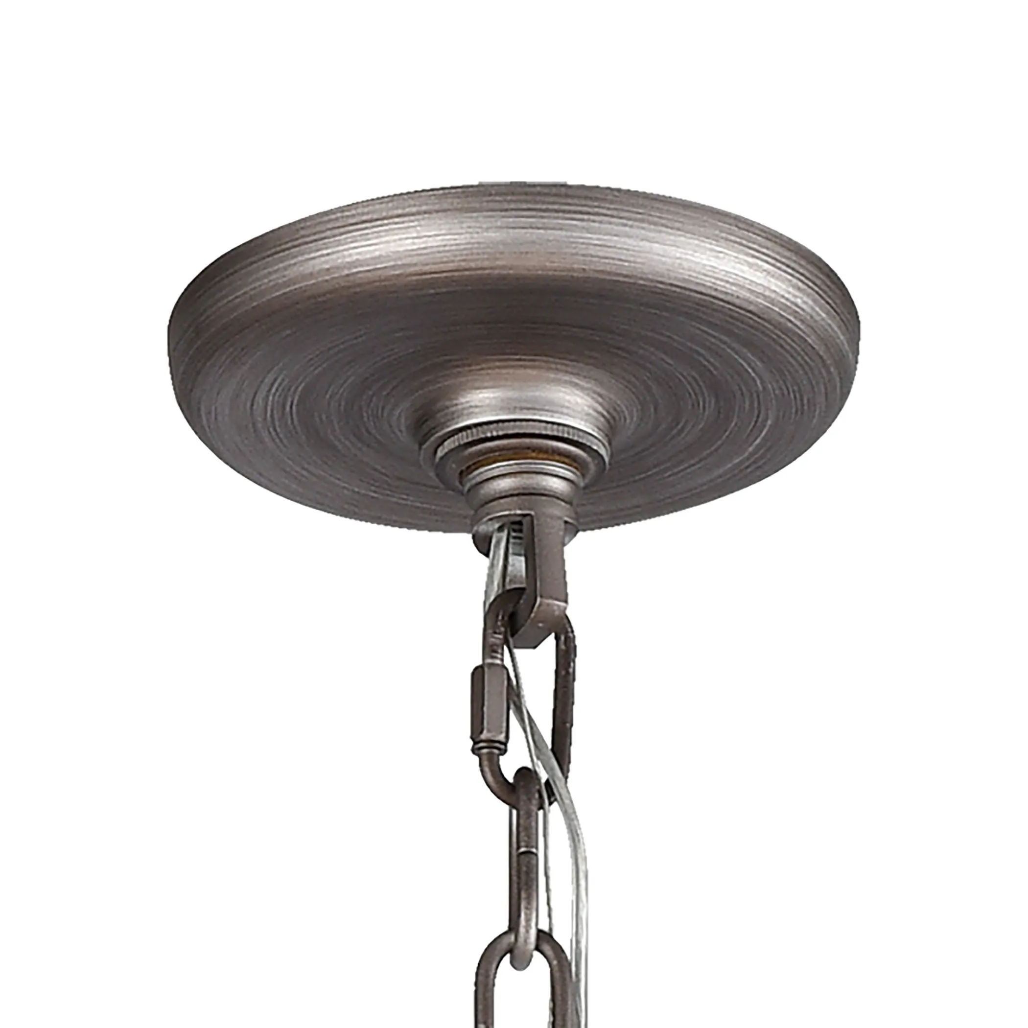 Bradington 23" 6 Light Chandelier in Weathered Zinc