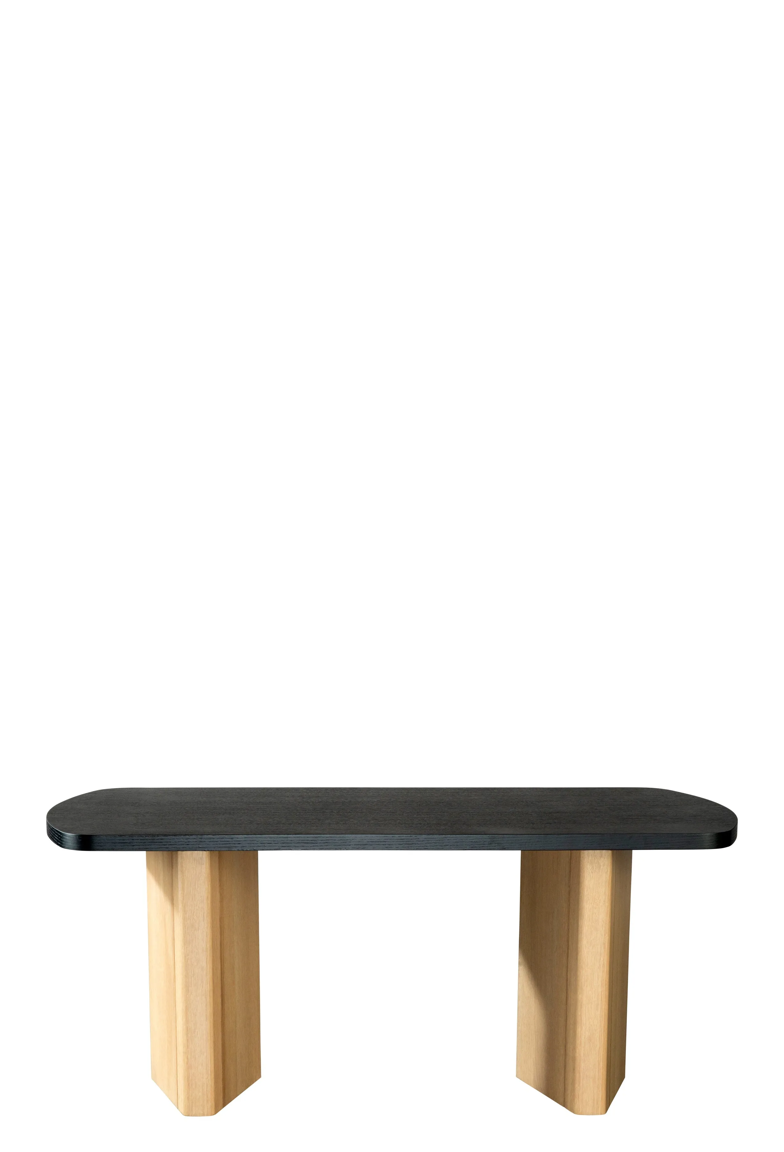 Bradley Rectangular Dining Table in Black and Tan