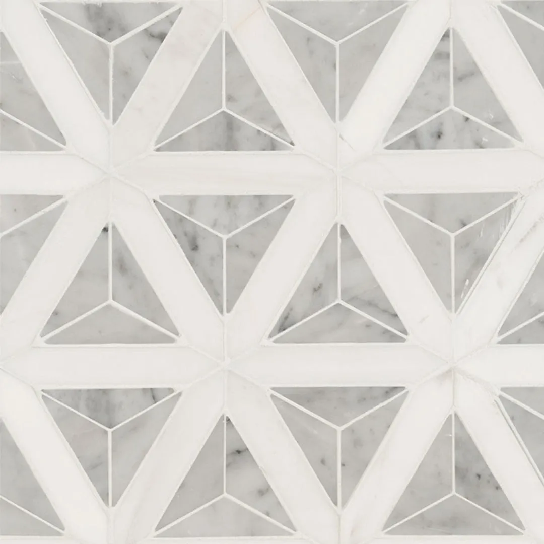 Carrara White Faceted - Stone Tile