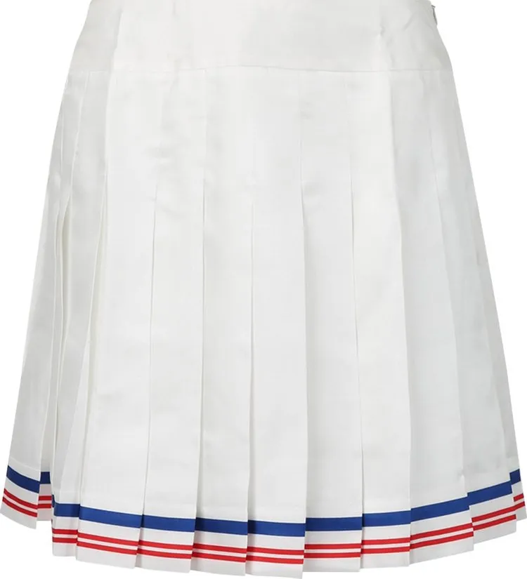 Casablanca Printed Tennis Skirt 'Par Avion', white