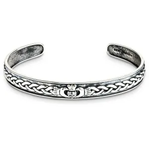 Celtic Claddagh Cuff Bracelet