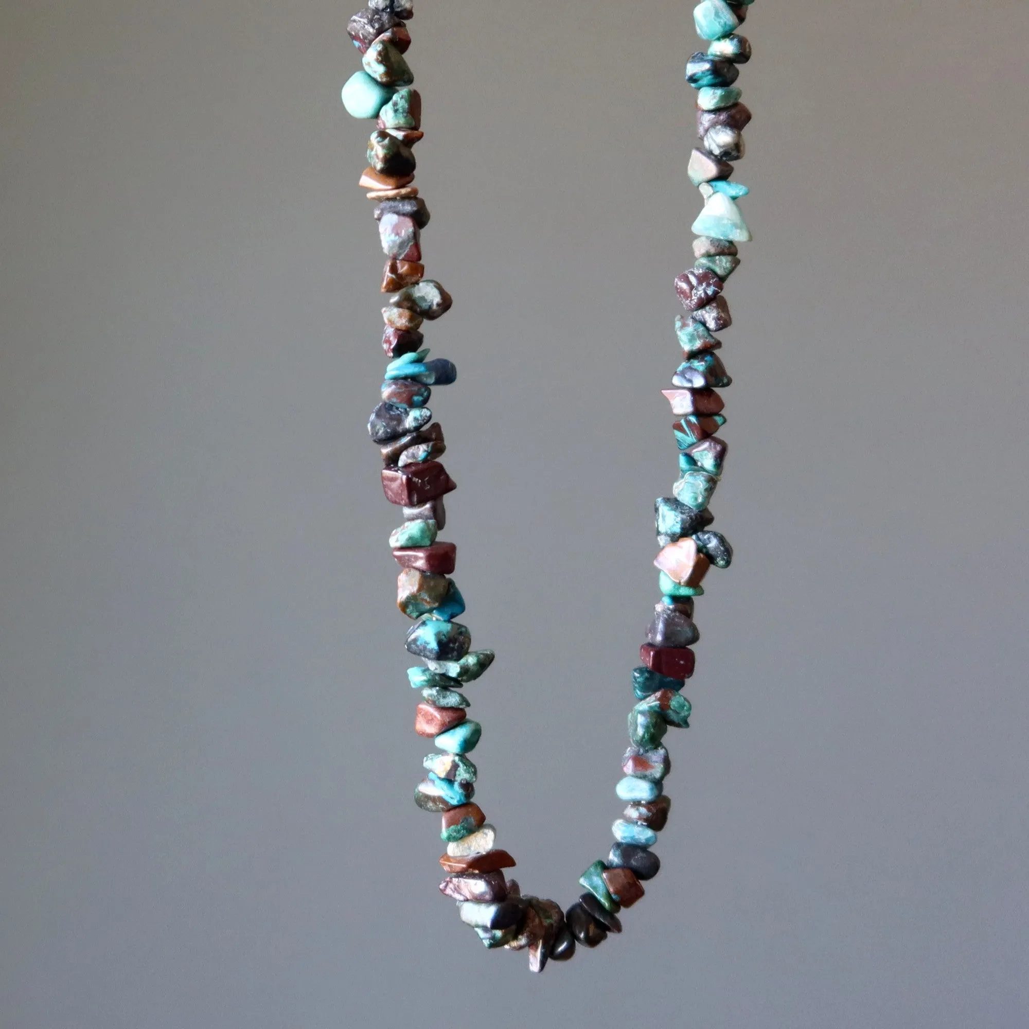 Chrysocolla Necklace Bustling Blue Red Cuprite