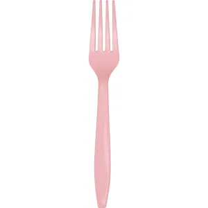 Classic Pink Plastic Forks, 50ct