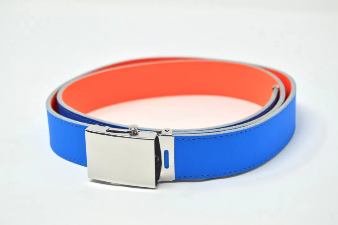 Comme des Garçons Blue Leather Fluo Line G Belt