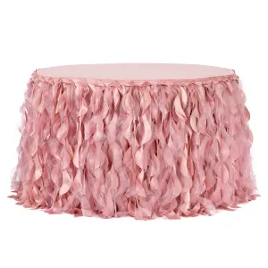 Curly Willow 17ft Table Skirt - Dusty Rose/Mauve