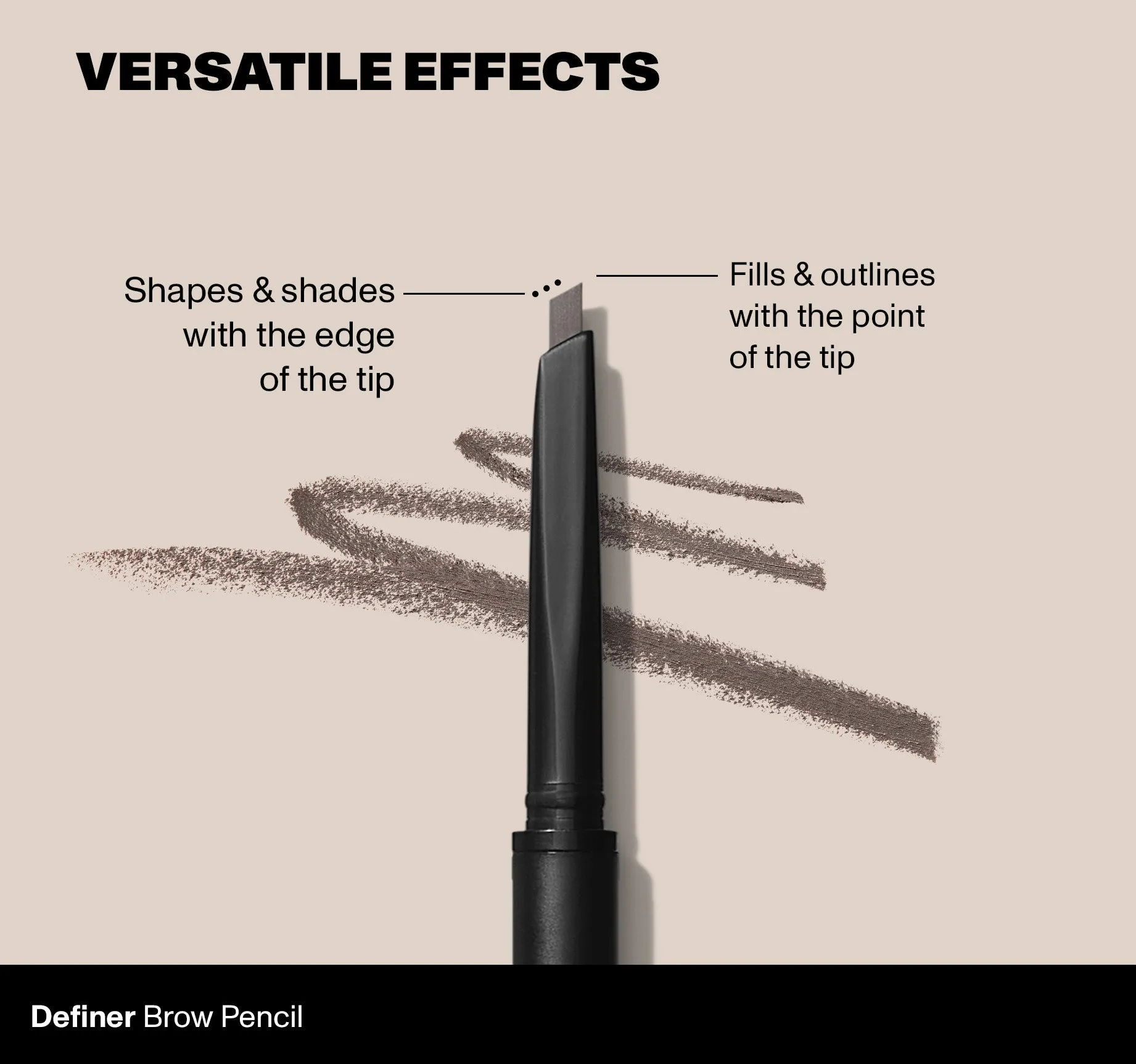 Definer Dual-Ended Brow Pencil & Spoolie - Hazelnut