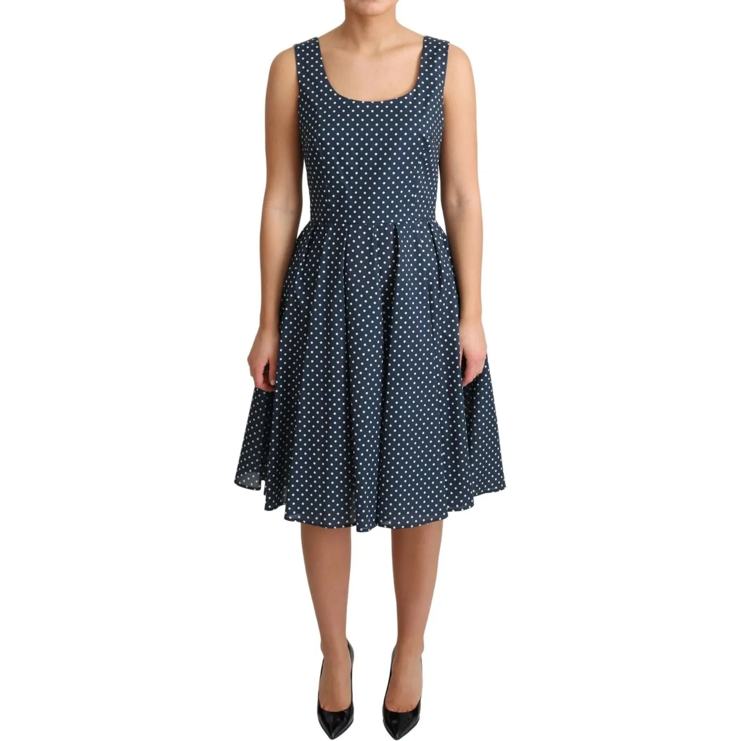 Dolce & Gabbana Polka Dot Sleeveless A-Line Dress