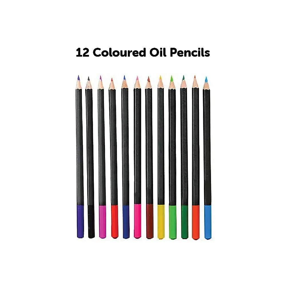 Eco-Friendly 72-Pc Sketch and Colour Pencil Set with Case