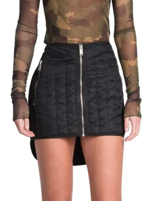 Ex-Ray Heron Preston Quilted Miniskirt, Black