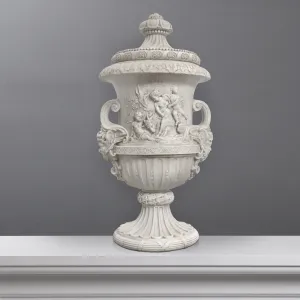 Garden Urn with Children and Lid