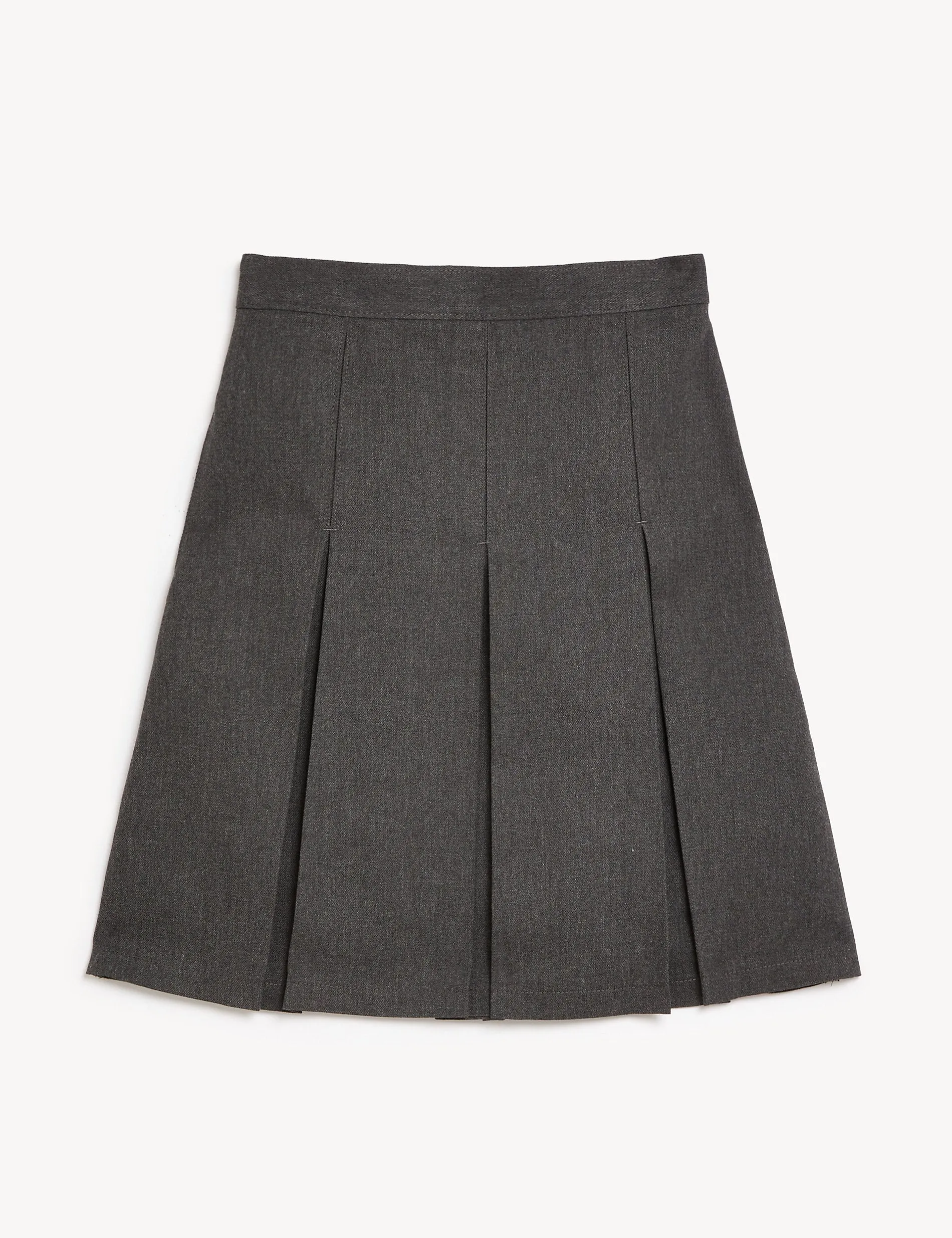 Girls' (2-18 years) Fitted School Skirt with Permanent Pleats Marks & Spencer grey