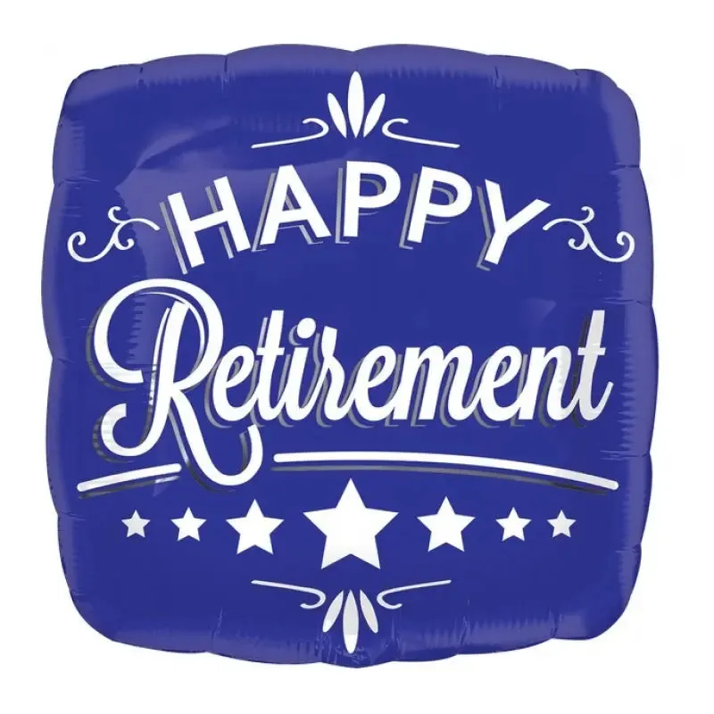 Happy Retirement Square Foil Balloon LAST ONE