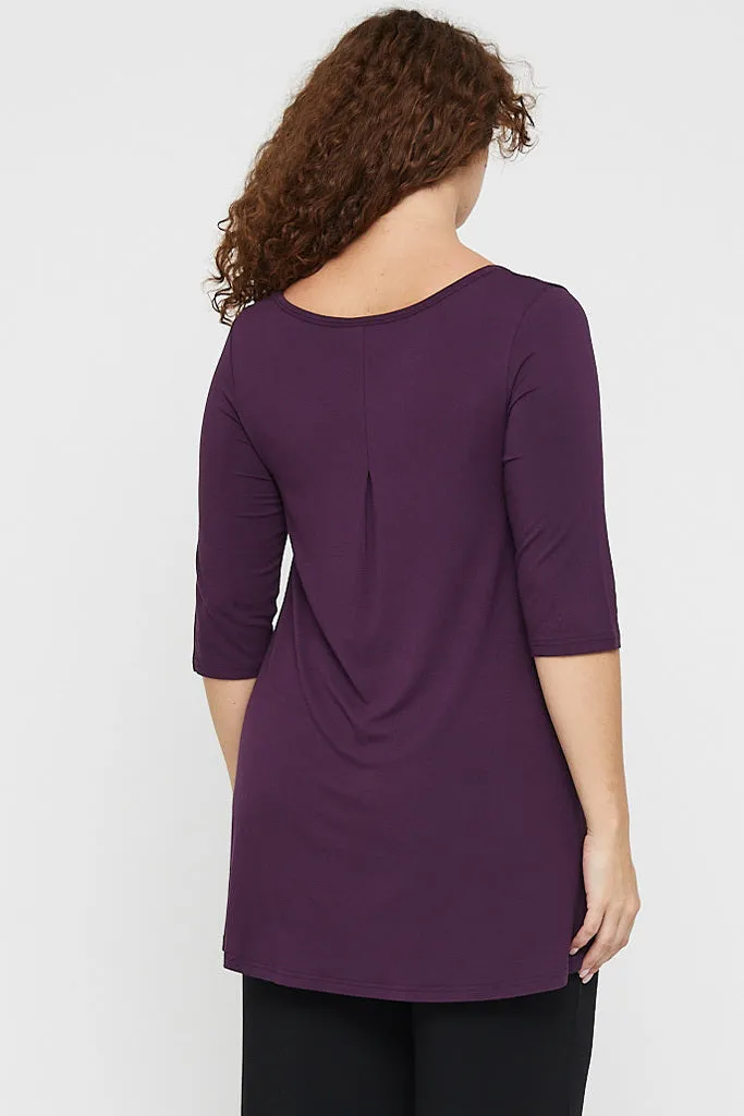 Hi Lo Hem Top - Plum