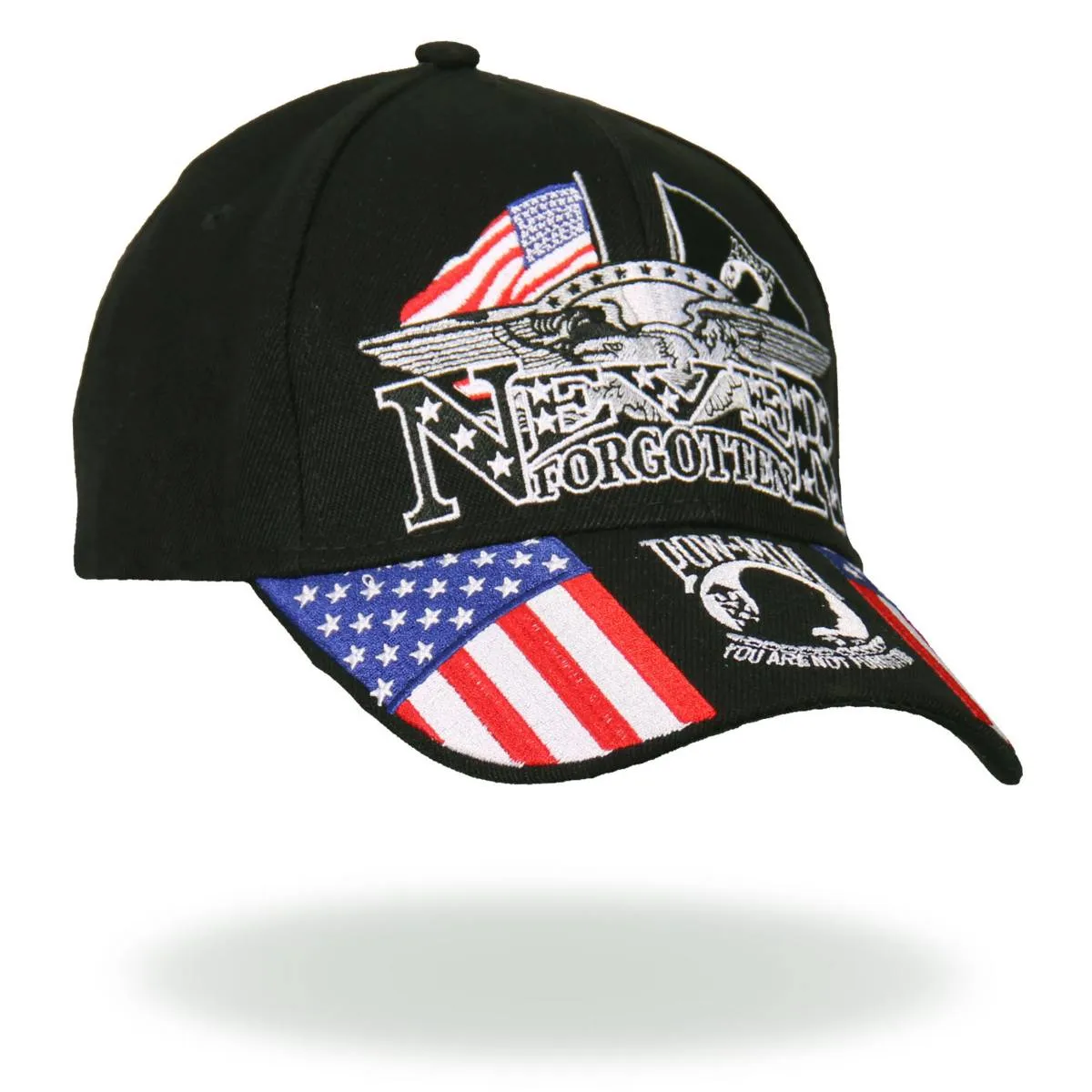 Hot Leathers BCA1015 Iron Eagle POW Ball Cap