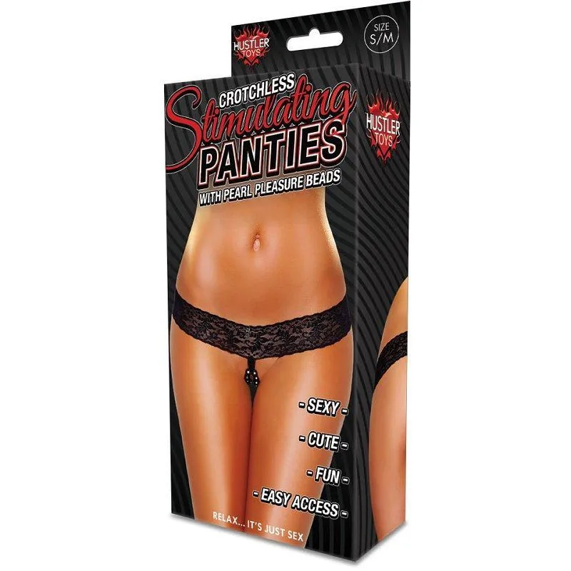 Hustler Crotchless Stimulating Panties