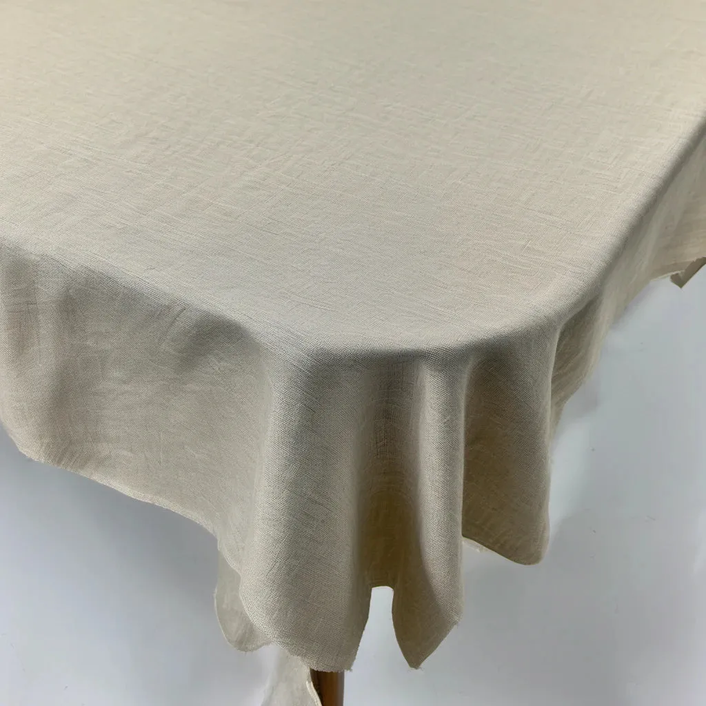 Informal Oatmeal Irish Linen Tablecloth