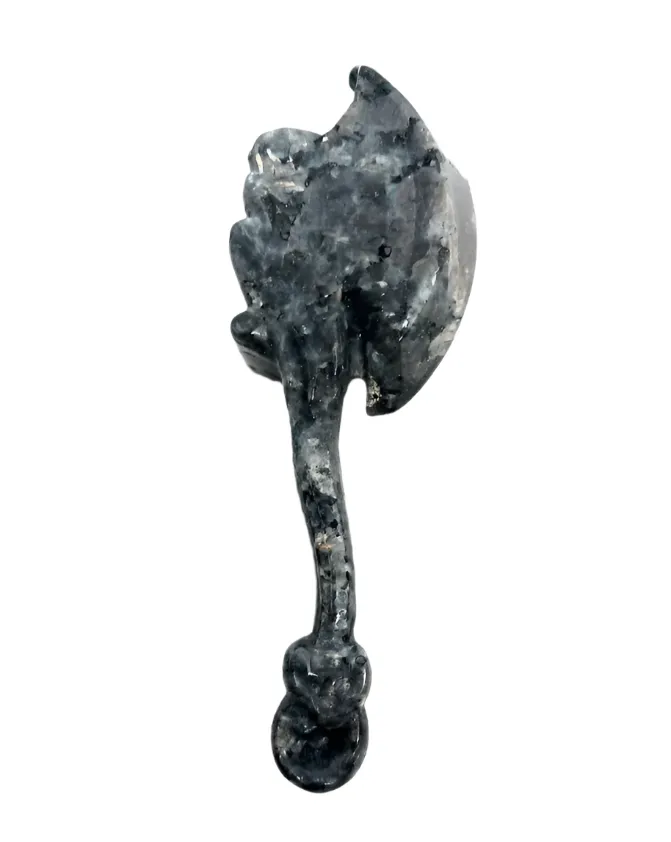 Larvikite Crystal Axe Carving