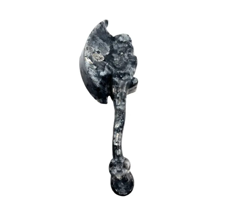 Larvikite Crystal Axe Carving